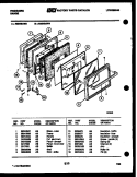 DOOR PARTS Diagram and Parts List for RE34BAH4  Frigidaire Range