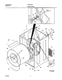 DRY CAB, HEATER Diagram and Parts List for FGR331AS1  Frigidaire Dryer