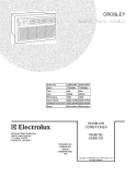 COVER Diagram and Parts List for CAWE12ERA  Crosley Air Conditioner