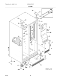 CABINET Diagram and Parts List for WRS26MF5AW7  Westinghouse Refrigerator