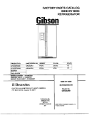 COVER Diagram and Parts List for GRS20ZRHD8  Gibson Refrigerator