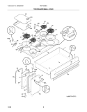 TOP/DRAWER/SMALL DOOR Diagram and Parts List for FEF455BBG  Frigidaire Range