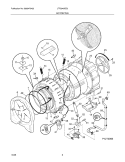 MOTOR / TUB Diagram and Parts List for LTF2940EE0  Frigidaire Washer
