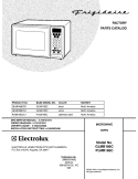 COVER Diagram and Parts List for GLMB186CB1  Frigidaire Microwave