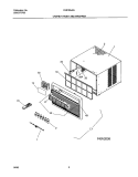 CABINET FRONT & WRAPPER Diagram and Parts List for FAS185J2A8  Frigidaire Air Conditioner