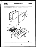 DOOR AND BROILER DRAWER PARTS Diagram and Parts List for MGF200PBWA  Frigidaire Range