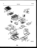 SHELVES AND SUPPORTS Diagram and Parts List for FPCE19TRL0  Frigidaire Refrigerator