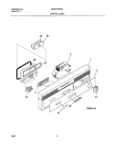 CONTROL PANEL Diagram and Parts List for MDB421RHS3  Westinghouse Dishwasher
