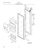 REFRIGERATOR DOOR Diagram and Parts List for FSC23F7DSB1  Frigidaire Refrigerator