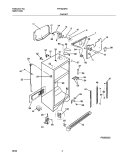 CABINET Diagram and Parts List for FRT22QRGD1  Frigidaire Refrigerator