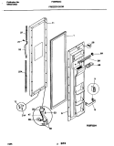 FREEZER DOOR Diagram and Parts List for F45WR24CD1  Frigidaire Refrigerator
