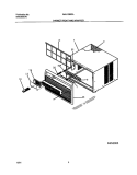 CABINET FRONT AND WRAPPER Diagram and Parts List for WAL128K2A1  Westinghouse Air Conditioner
