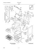 BODY Diagram and Parts List for FFGF3051LSE  Frigidaire Range