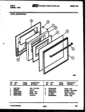 DOOR PARTS Diagram and Parts List for 30DPMDWGN01-23  Tappan Range