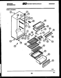 CABINET PARTS Diagram and Parts List for ATC105WKB1  Tappan Refrigerator