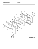 DOOR Diagram and Parts List for FFEF3011LBC  Frigidaire Range