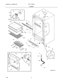 CABINET Diagram and Parts List for AFFU1766DW1  Frigidaire Freezer
