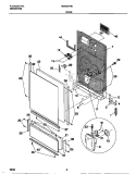 DOOR Diagram and Parts List for MDS251RER0  Frigidaire Dishwasher