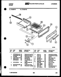 BROILER DRAWER PARTS Diagram and Parts List for 72-3657-00-07  Tappan Range