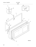 DOOR Diagram and Parts List for WFC15M4BW6  Crosley Freezer