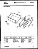 DRAWER PARTS Diagram and Parts List for 76-4960-00-01  Tappan Microwave Oven Combo