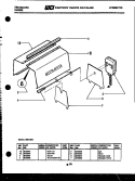 SPIT, PLATE AND MOTOR Diagram and Parts List for RBD139D0  Frigidaire Cooktop