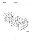 DOOR Diagram and Parts List for FGF376CXBSA  Frigidaire Range