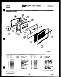 DOOR PARTS Diagram and Parts List for 30-3347-00-03  Tappan Range