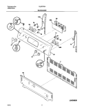 BACKGUARD Diagram and Parts List for GLEFS76AQH  Frigidaire Range