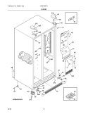 CABINET Diagram and Parts List for GHSC39ETJS0  Frigidaire Refrigerator