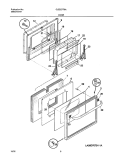 DOOR Diagram and Parts List for GLEB27T8ABB  Frigidaire Wall Oven
