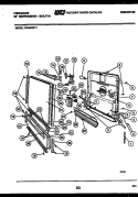 DOOR PARTS Diagram and Parts List for DW3400PW1  Frigidaire Dishwasher