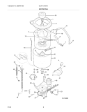 MOTOR / TUB Diagram and Parts List for GLWY1343AS1  Frigidaire Washer