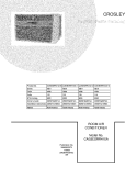 COVER Diagram and Parts List for CAE8ESRR410A11  Crosley Air Conditioner