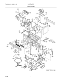 OVEN, CABINET Diagram and Parts List for PLMVZ169GCC  Frigidaire Microwave