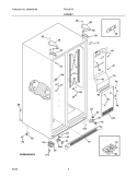 CABINET Diagram and Parts List for FSC23F7DW5  Frigidaire Refrigerator