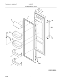 REFRIGERATOR DOOR Diagram and Parts List for PLHS67EESB3  Frigidaire Refrigerator