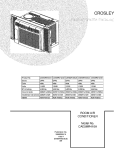 COVER Diagram and Parts List for CAE5MR410A21  Crosley Air Conditioner