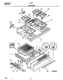 TOP / DRAWER Diagram and Parts List for 30-3352-23-05  Tappan Range