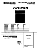 COVER Diagram and Parts List for TGF657BCBA  Tappan Range