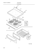 TOP / DRAWER Diagram and Parts List for CGLEF379DCE  Frigidaire Range