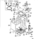 CABINET, TOP PANEL, BASE Diagram and Parts List for WA7200AWW3  Frigidaire Washer