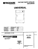 COVER Diagram and Parts List for MDG336RES0  Frigidaire Dryer