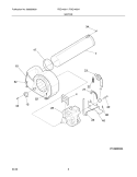 MOTOR Diagram and Parts List for FGQ1452HE1  Frigidaire Dryer