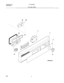 CONTROL PANEL Diagram and Parts List for F71C24RJB1  Frigidaire Dishwasher