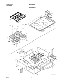 TOP / DRAWER Diagram and Parts List for PLCS389ACB  Frigidaire Range