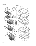 SHELVES Diagram and Parts List for GS26HSZCC0  Frigidaire Refrigerator