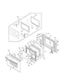 Doors Diagram and Parts List for 79049612311  Kenmore Microwave