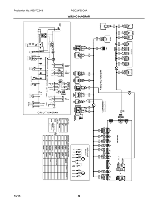 Wiring Diagram Diagram and Parts List for FGID2479SD0A  Frigidaire Dishwasher