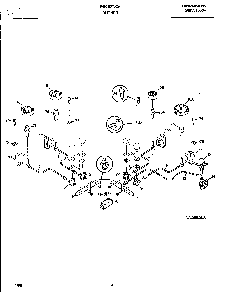 Burner Diagram and Parts List for FGC6X7XGBA-M2-01 10/00 Frigidaire Cooktop